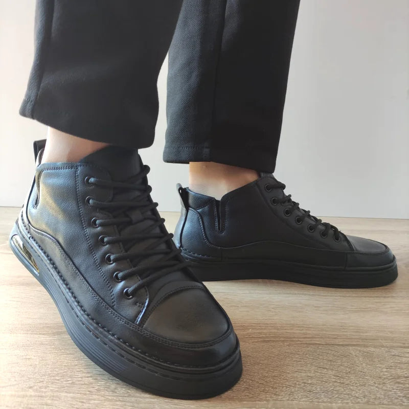 GHETE CASUAL BARBATI MELS 82339 NEGRE - imagine 5