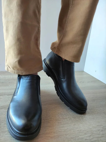 GHETE CASUAL BARBATI MELS 91878-F NEGRE