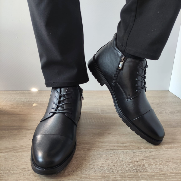 GHETE CASUAL BARBATI MELS L95353 NEGRE - imagine 4