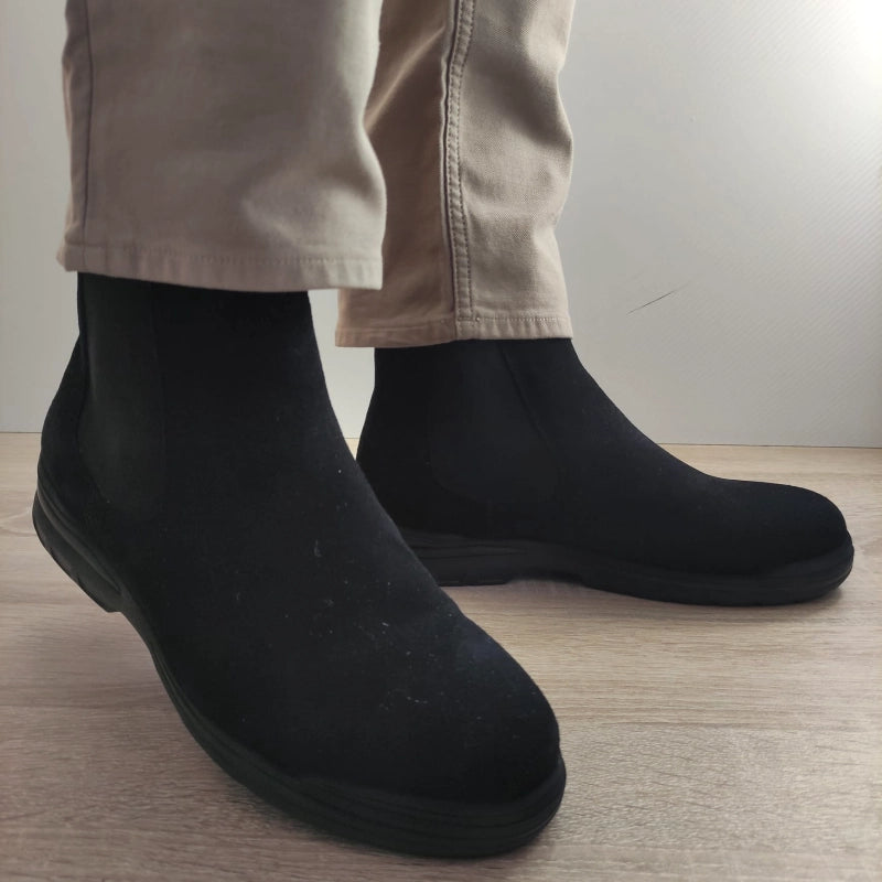 GHETE CASUAL BARBATI MELS H1551-1B NEGRE VELUR - imagine 3