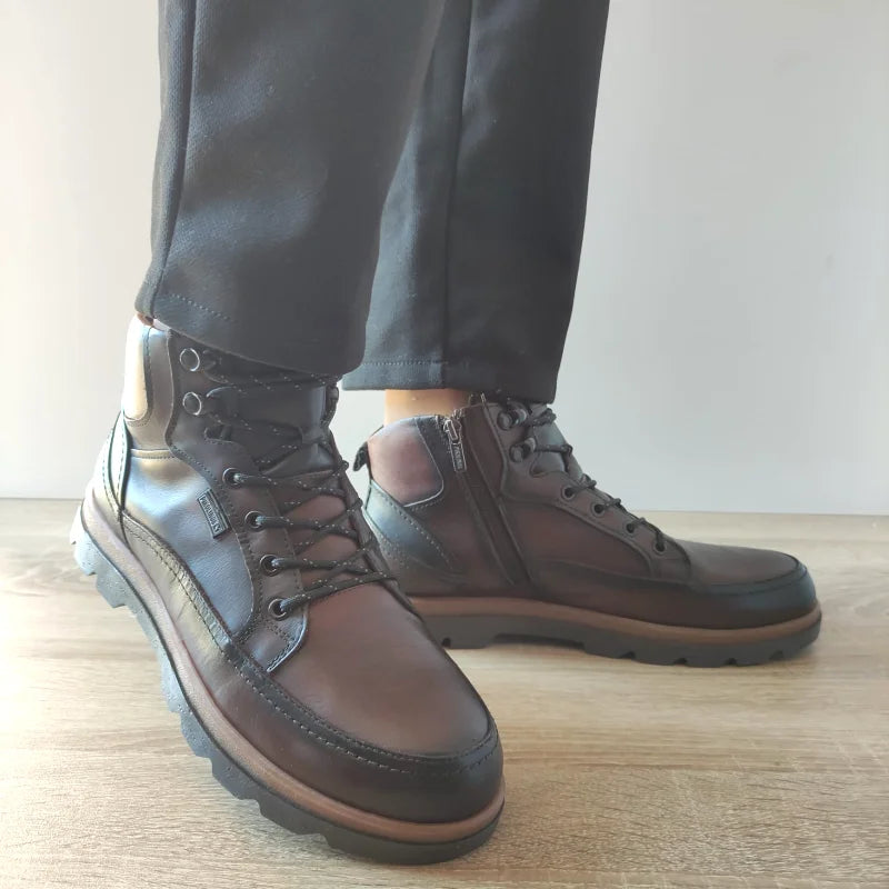 GHETE CASUAL BARBATI PIKOLINOS M3M-8107C1 MARO OLMO - imagine 4