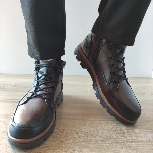 GHETE CASUAL BARBATI PIKOLINOS M3M-8107C1 MARO OLMO - imagine 5