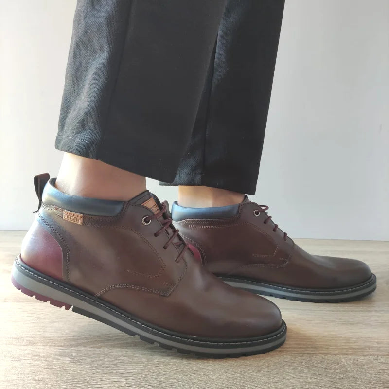 GHETE CASUAL BARBATI PIKOLINOS M8J-8181 MARO + BORDO + ALBASTRU