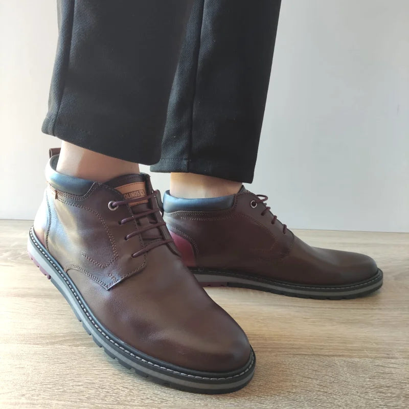 GHETE CASUAL BARBATI PIKOLINOS M8J-8181 MARO + BORDO + ALBASTRU