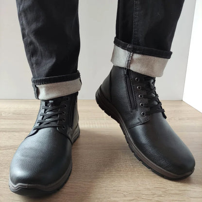 GHETE CASUAL BARBATI RIEKER 03652-00 NEGRE