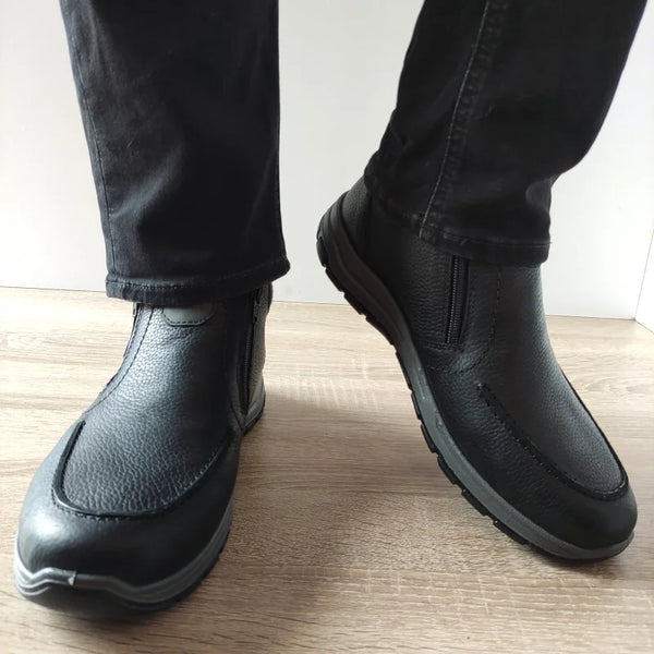 GHETE CASUAL BARBATI RIEKER 03660-00 NEGRE - imagine 5
