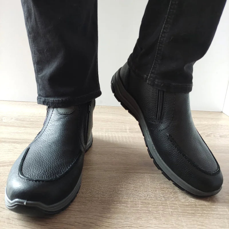 GHETE CASUAL BARBATI RIEKER 03660-00 NEGRE - imagine 5