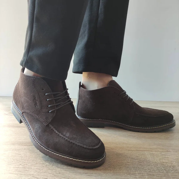 GHETE CASUAL BARBATI RIEKER 13700-25 MARO VELUR - imagine 3