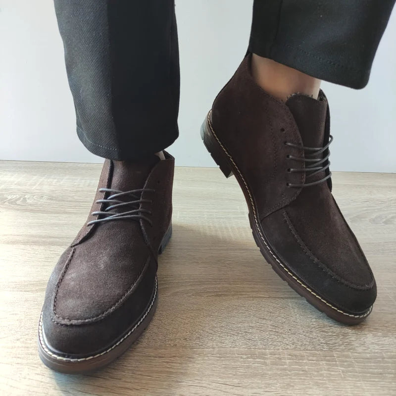 GHETE CASUAL BARBATI RIEKER 13700-25 MARO VELUR - imagine 5