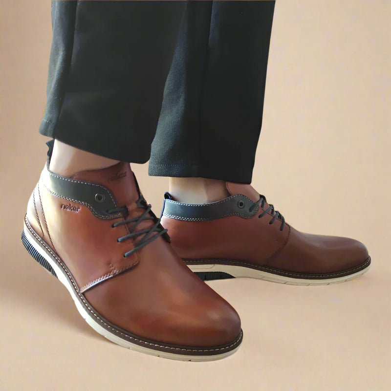 GHETE CASUAL BARBATI RIEKER 14417-24 MARO - imagine 2