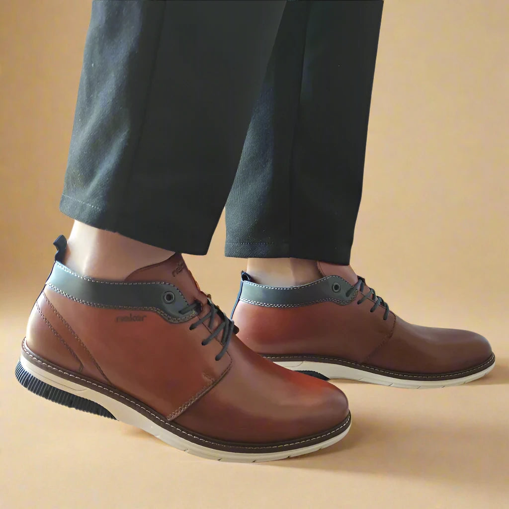 GHETE CASUAL BARBATI RIEKER 14417-24 MARO - imagine 4