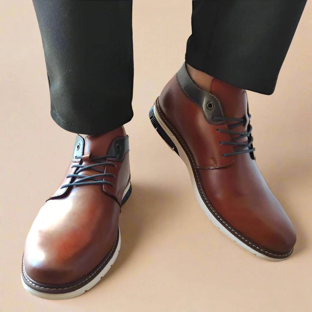 GHETE CASUAL BARBATI RIEKER 14417-24 MARO - imagine 5
