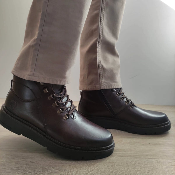 GHETE CASUAL BARBATI RIEKER 30100-25 MARO INCHIS - imagine 2
