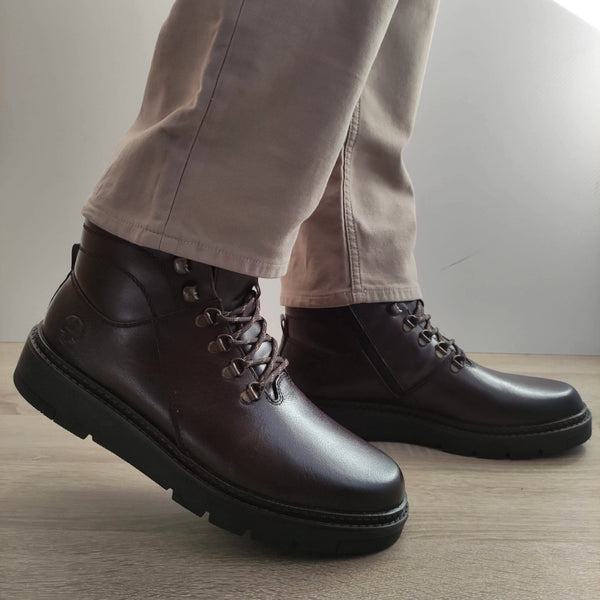 GHETE CASUAL BARBATI RIEKER 30100-25 MARO INCHIS - imagine 3