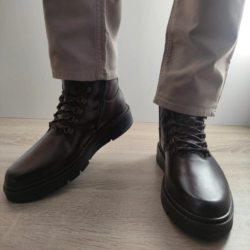 GHETE CASUAL BARBATI RIEKER 30100-25 MARO INCHIS - imagine 4