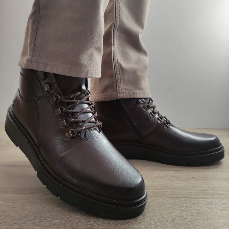 GHETE CASUAL BARBATI RIEKER 30100-25 MARO INCHIS - imagine 6