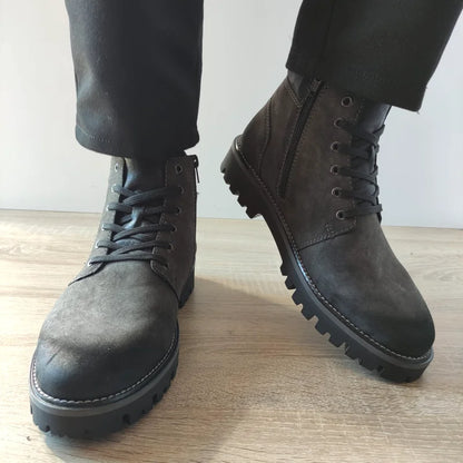 GHETE CASUAL BARBATI RIEKER 30440-45 GRI BUFO