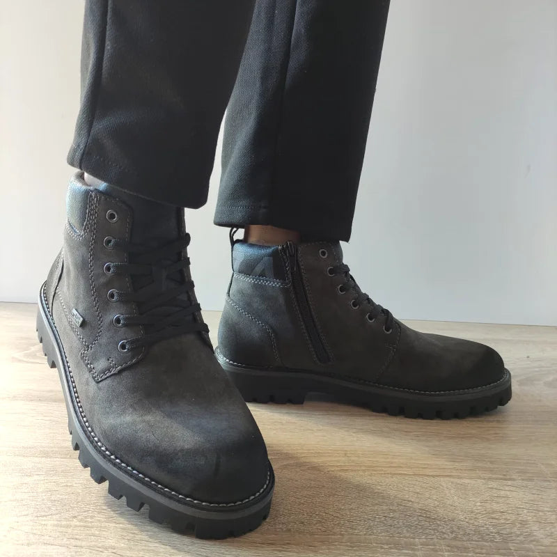 GHETE CASUAL BARBATI RIEKER 30440-45 GRI BUFO - imagine 4