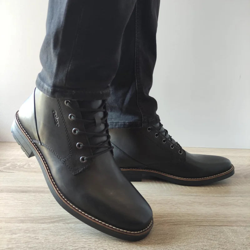 GHETE CASUAL BARBATI RIEKER 33207-00 NEGRE - imagine 5