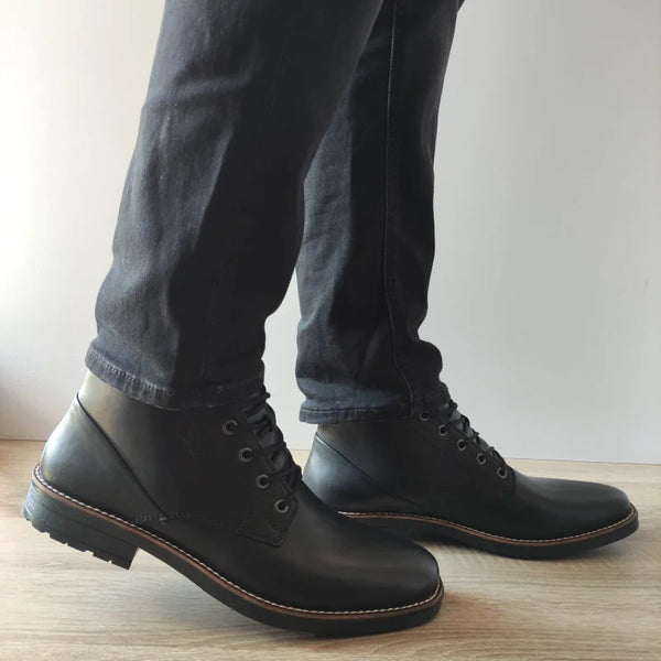 GHETE CASUAL BARBATI RIEKER 33207-00 NEGRE - imagine 2