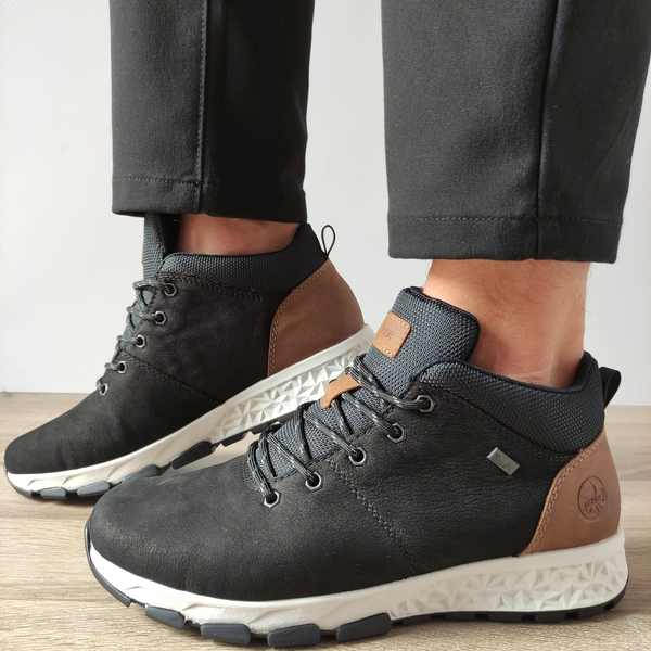 GHETE CASUAL BARBATI RIEKER B6470-00 NEGRE - imagine 2