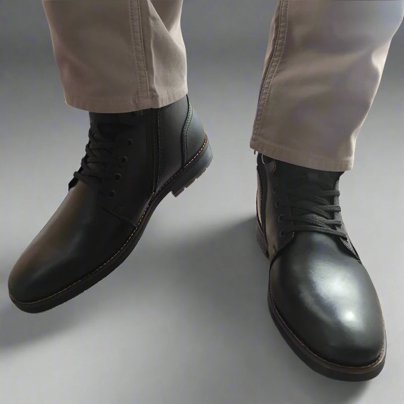 GHETE CASUAL BARBATI RIEKER F4544-00 NEGRE - imagine 4