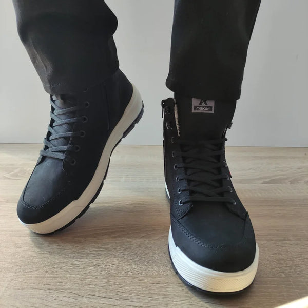 GHETE CASUAL BARBATI RIEKER U0071-00 NEGRE - imagine 5