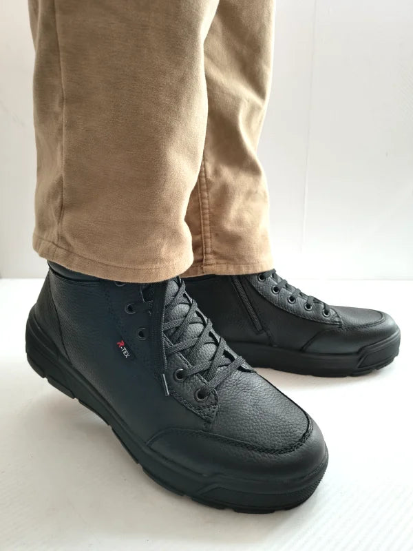 GHETE CASUAL BARBATI RIEKER U0071-01 NEGRE - imagine 5