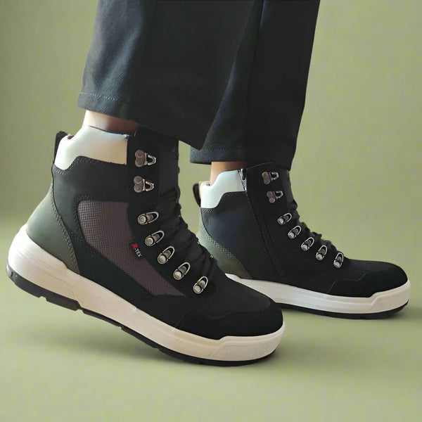 GHETE CASUAL BARBATI RIEKER U0072-00 NEGRE - imagine 2