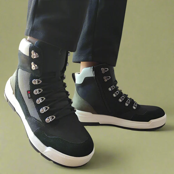 GHETE CASUAL BARBATI RIEKER U0072-00 NEGRE - imagine 3