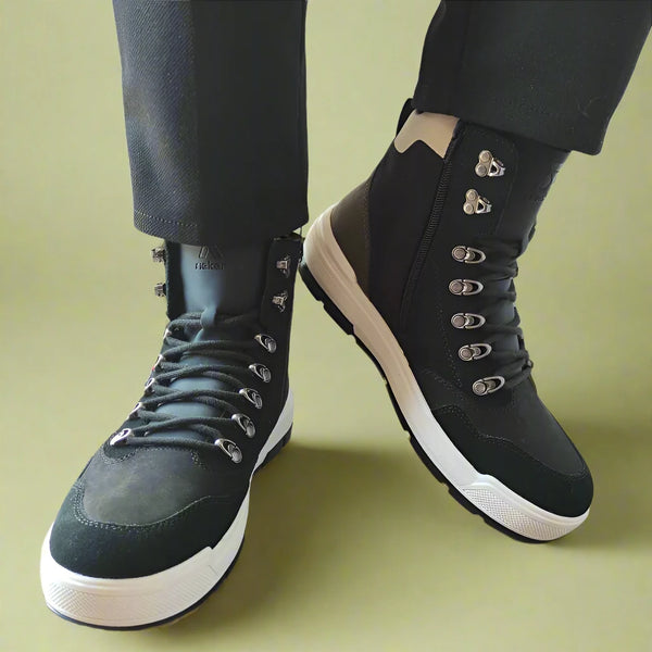GHETE CASUAL BARBATI RIEKER U0072-00 NEGRE - imagine 5
