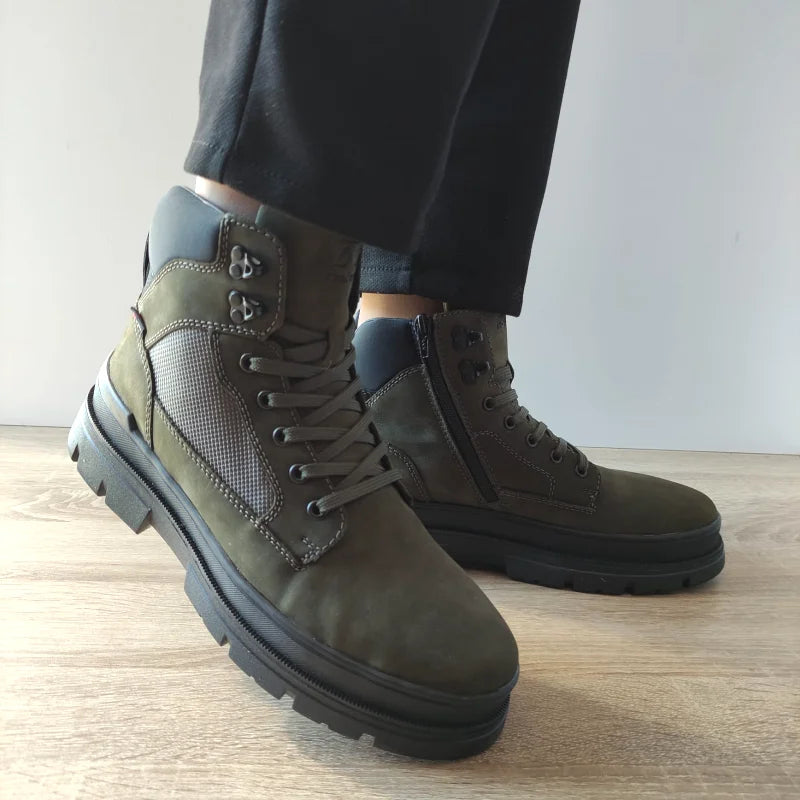 GHETE CASUAL BARBATI RIEKER U1270-54 VERDE NUBUCK