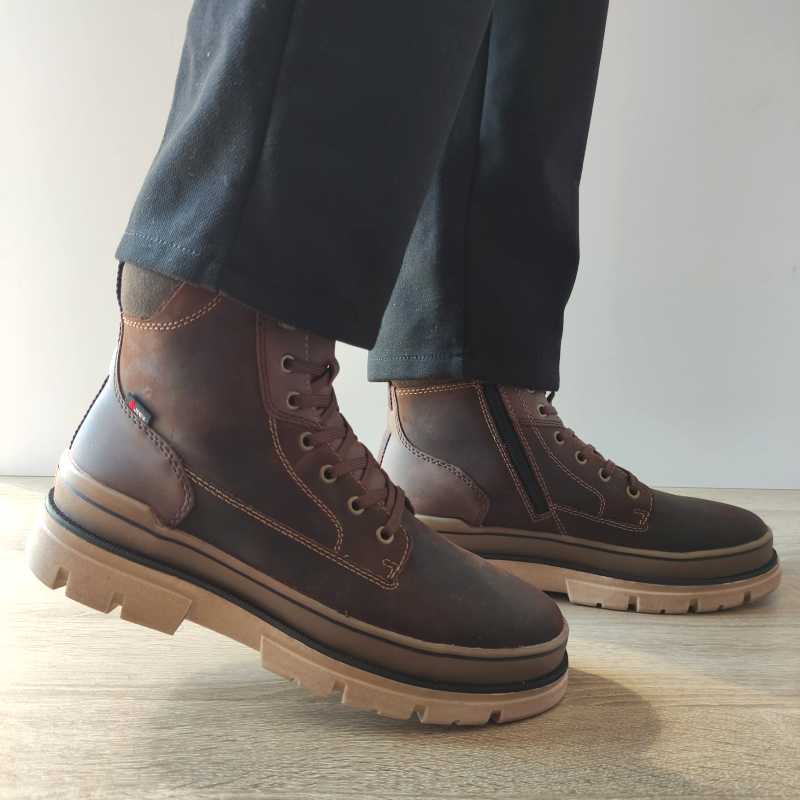 GHETE CASUAL BARBATI RIEKER U1273-22 MARO NUBUCK - imagine 2