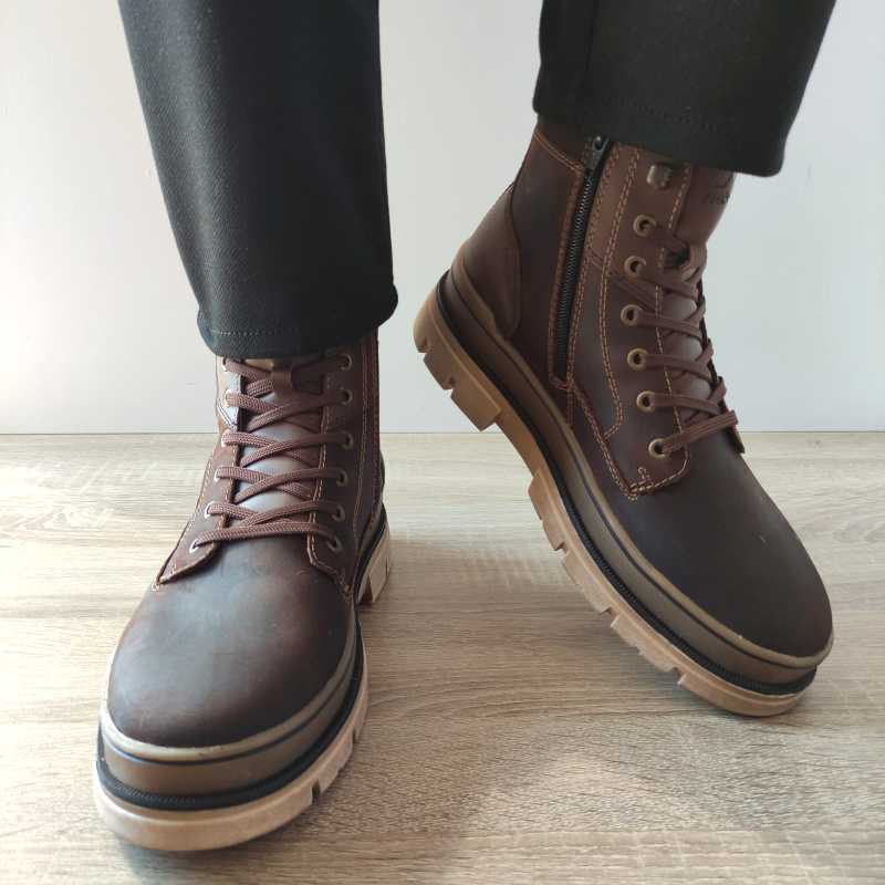 GHETE CASUAL BARBATI RIEKER U1273-22 MARO NUBUCK - imagine 3