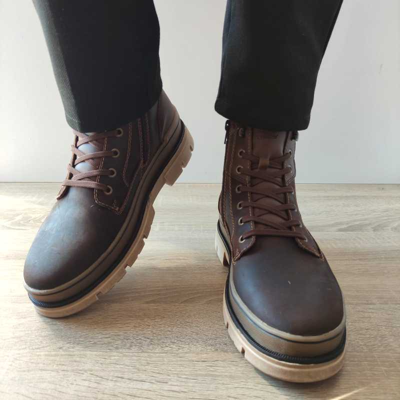 GHETE CASUAL BARBATI RIEKER U1273-22 MARO NUBUCK - imagine 4