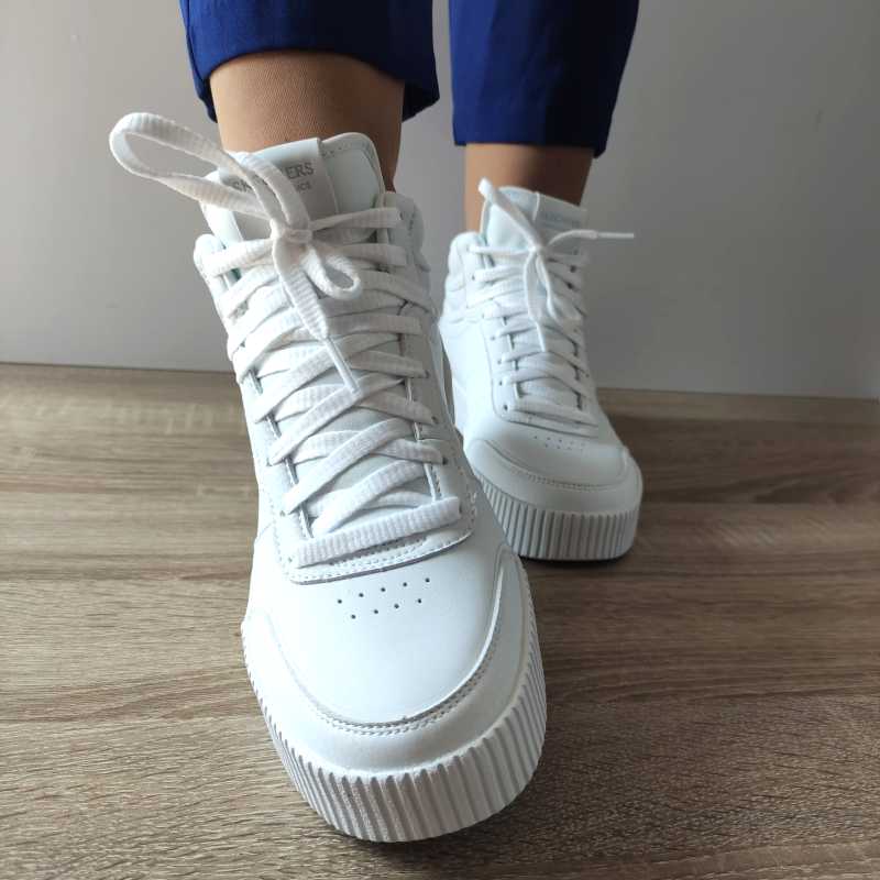 GHETE CASUAL DAMA ADOLESCENTI SKECHERS 185094 WHT - imagine 5