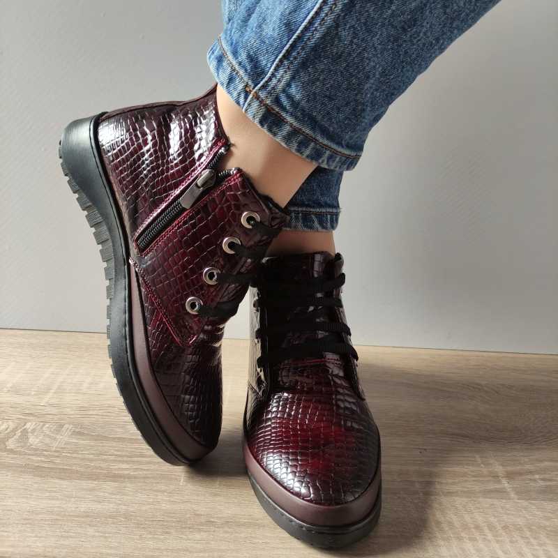 GHETE CASUAL DAMA BIO FLEX H-002 BORDO CROCO - imagine 4