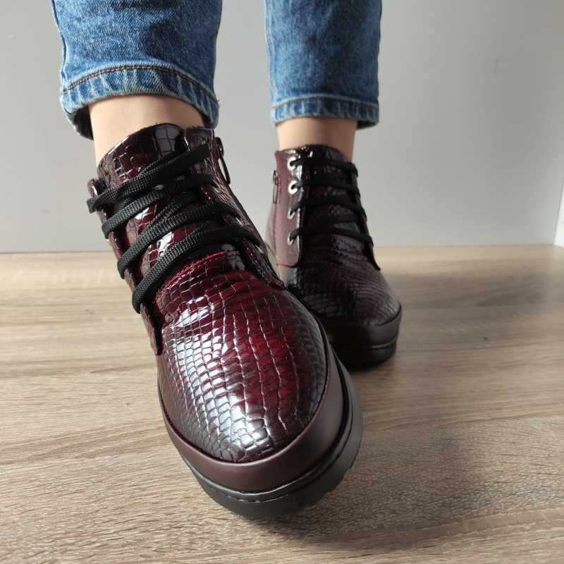 GHETE CASUAL DAMA BIO FLEX H-002 BORDO CROCO - imagine 5