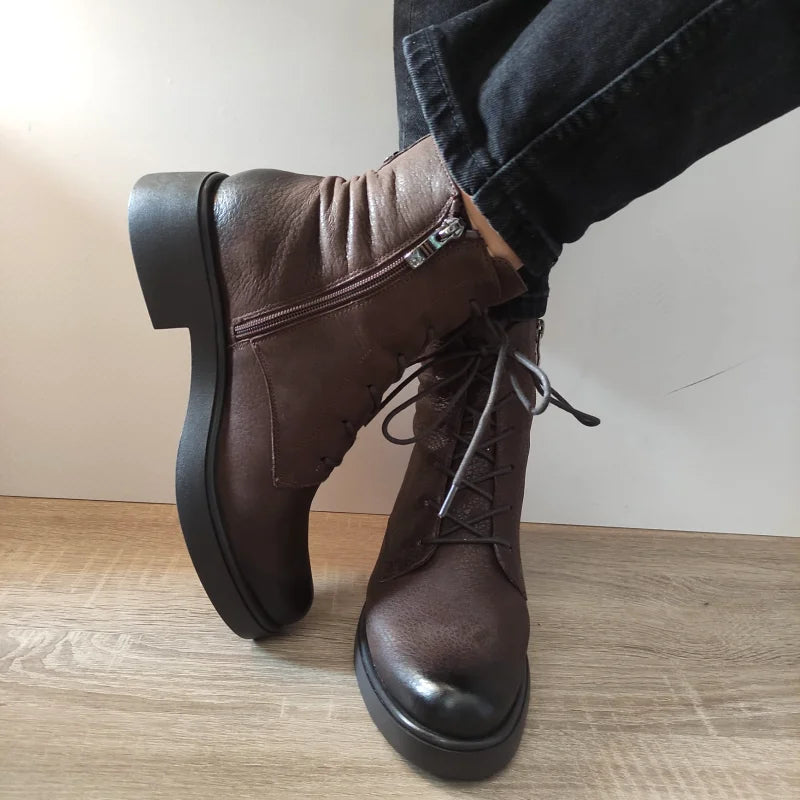 GHETE CASUAL DAMA CAPRICE 25107-43 MARO - imagine 4
