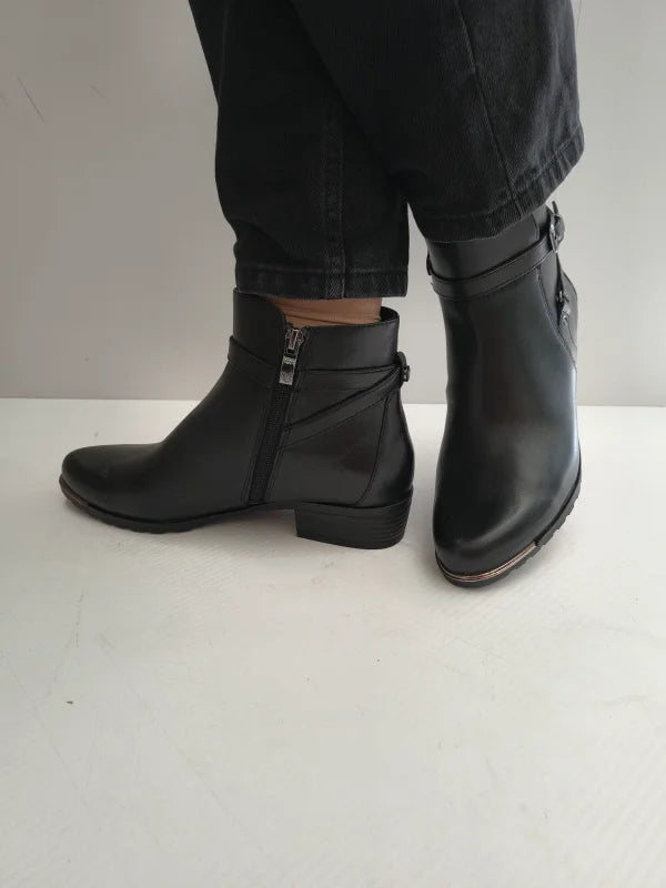 GHETE CASUAL DAMA CAPRICE 25308-43 022 NEGRE - imagine 5