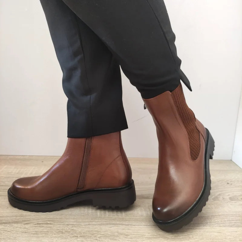 GHETE CASUAL DAMA CAPRICE 25426-43 MARO CONIAC - imagine 2