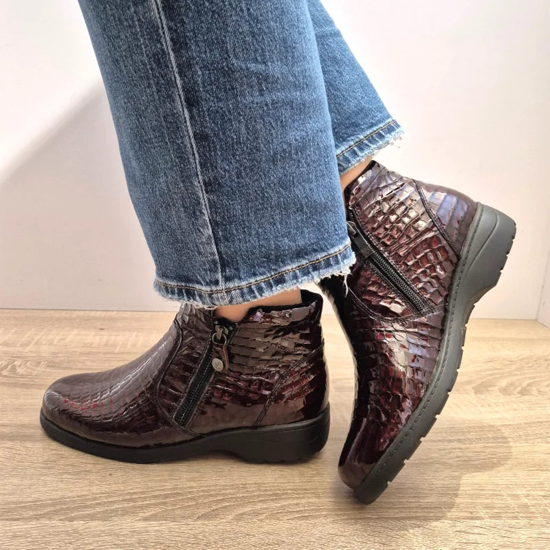GHETE CASUAL DAMA CAPRICE 25460-45 502 BORDO CROCO - imagine 2