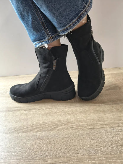 GHETE CASUAL DAMA CAPRICE 26437-41 008 NEGRE NUBUCK