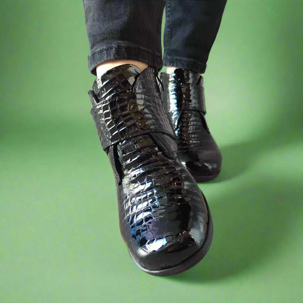GHETE CASUAL DAMA CAPRICE 26457-41 NEGRE CROCO - imagine 4