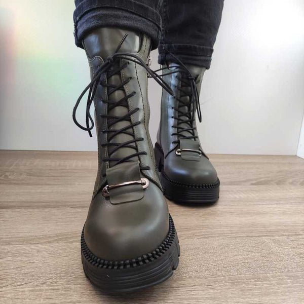 GHETE CASUAL DAMA DOGATI 002 23653 KAKI - imagine 4
