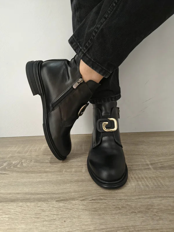 GHETE CASUAL DAMA DOGATI 061 MT-20901-1 NEGRE - imagine 5