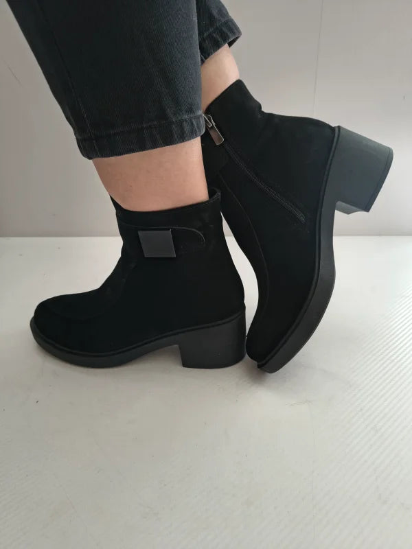 GHETE CASUAL DAMA DOGATI 086 8411 NEGRE VELUR - imagine 2