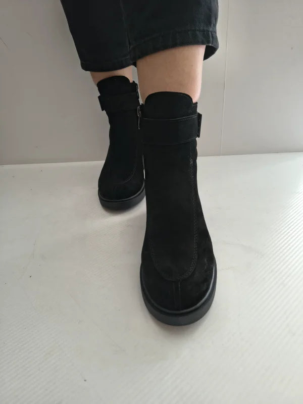 GHETE CASUAL DAMA DOGATI 086 8411 NEGRE VELUR - imagine 3