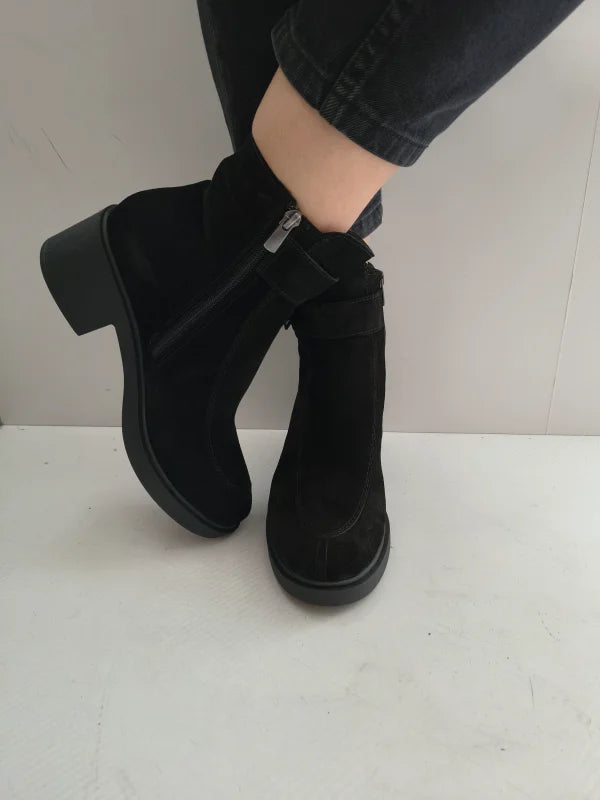 GHETE CASUAL DAMA DOGATI 086 8411 NEGRE VELUR - imagine 4