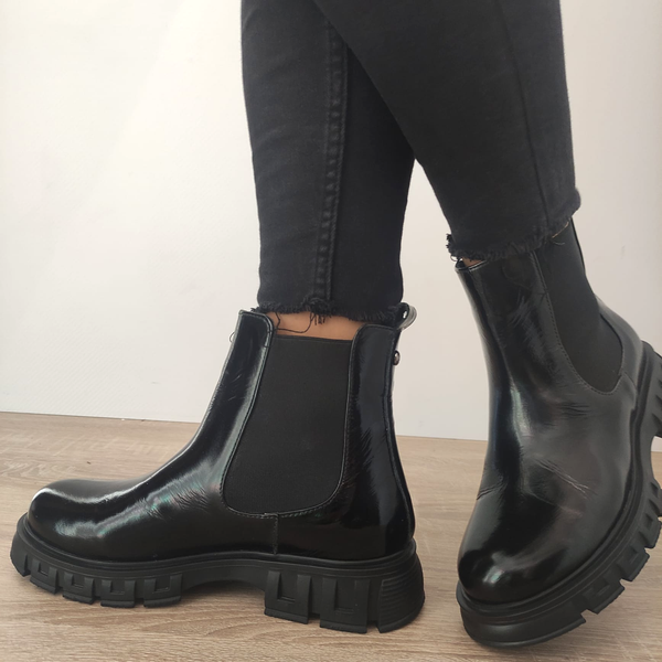 GHETE CASUAL DAMA DOGATI 21016 NEGRE LAC - imagine 4